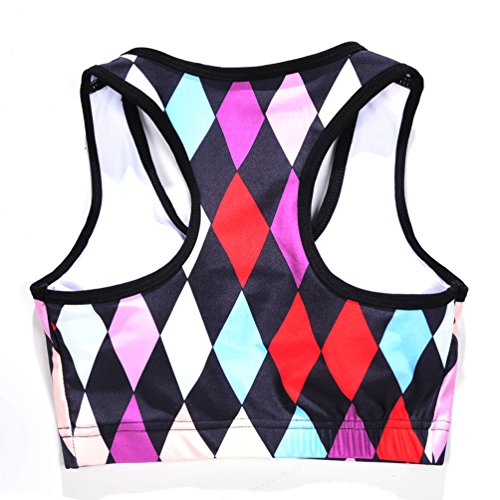 Image of Sister Amy Women's Aerobics Gym Dance Yoga Vest Printed Sports Bra Top Vest