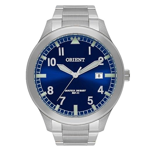 Relógio Orient Masculino Original Casual Prateado Prova D'água Garantia de 1 ano Mbss1361 D2sx