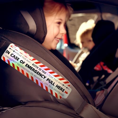 Image of Emergency Contact Identification System for Car Seats, Booster Seats, Baby Gear | Original ROTH ID TAG Kit (2 Tags)