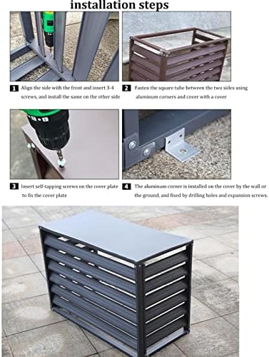 Outdoor Air Conditioner Cover - Weatherproof Aluminum Protection for AC Units - Privacy Screen & Garden Blinds - Versatile Planter Cover for Home & Patio.