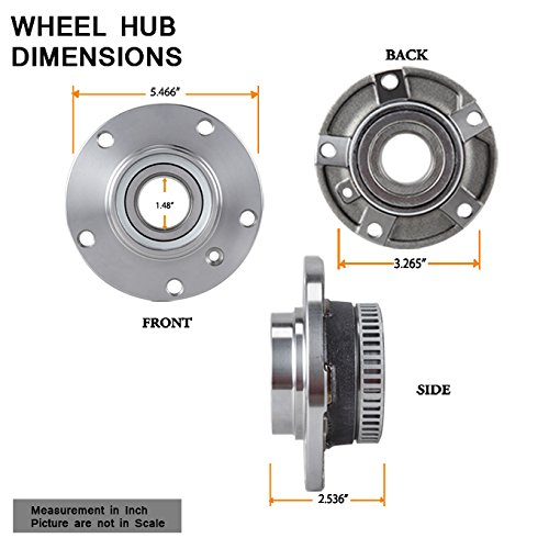 AKKON - for Set of 2 Front Wheel Hub & Bearing for BMW E31 E32 E34 E36 Z4 + ABS Sensor Ring 513125 Assembly Set