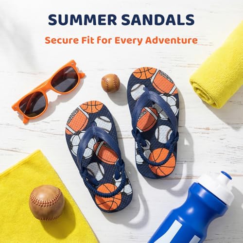 Image of Boys Girls Strap Flip Flops Sandals Cute Cartoon Unicorn Shark Toddler Flip Flop Kids Pool Beach Flat Slide Summer Water Shoes