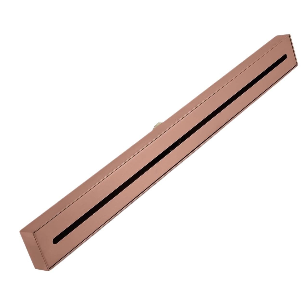 Bodenablauf aus Edelstahl, 304 Edelstahl Linear Rechteck Dusche Boden Ablauf Deodorant 600x55x25mm Multicolor(Rose Gold)