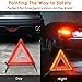 FLK Tech Warning Triangles Safety Triangle Emergency Kit Foldable Reflective Triangles with Base Roadside Triangle Kit with Case for Vehicles (3 Pack)