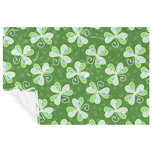 Couverture chaude à motif trèfle thermorégulatrice pour lit