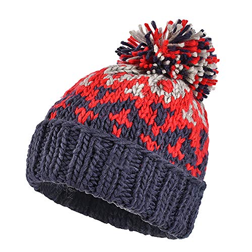 Bonnet en tricot avec pompons colorés pour protéger les oreilles au ski