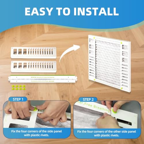 Image of 20X20X1 Air Filter AC Furnace MERV 13 Comparable with HVAC Air Conditioner cabin Vent Fan Actual Size 19.55 x 19.55 x 0.75 Ajustable minimum size 9.49 x 19.49 x 0.75 6 Packs