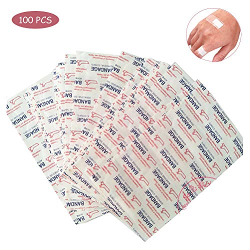 Preisvergleich Produktbild 100 Stück unsichtbares Pflaster, Atmungsaktiver Klebeband, Wundauflagen, Blutstillung Aufkleber, Erste Hilfe Verband, Heftpflaster