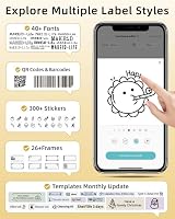 Makeid Bluetooth Címkéző Készülék - Hordozható Öntapadós Címkenyomtató 300DPI - iOS és Android Kompatibilis Vezeték Nélküli Feliratozó Fehér 7