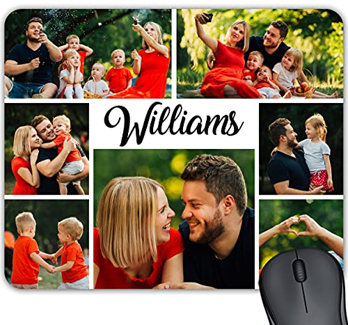Cus2mize Personalized Mouse Pad with Picture Photo Text, Customized Mousepad, Gaming Mousepad, Personalised Mouse pad, personalized mouse mat, gaming mouse mat, Collage Mouse pad, 0792679604909