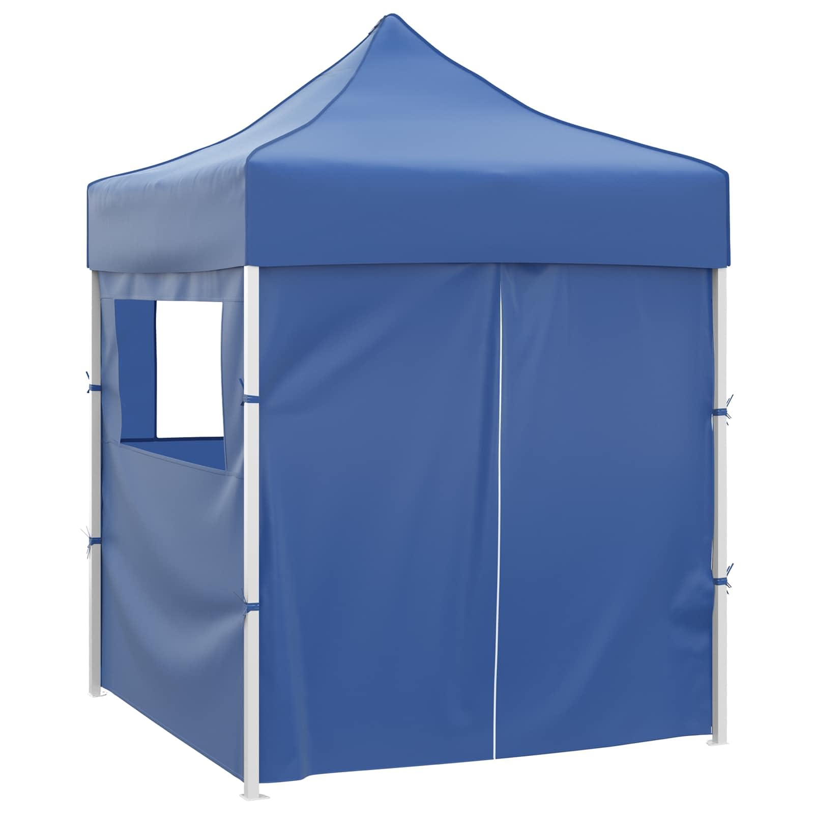Namiot składany niebieski 200 x 200 x 315 cm Oxford 600D | Odporny na warunki atmosferyczne, konstrukcja stalowa, w zestawie 8 śledzi i 4 liny, łatwe do czyszczenia
