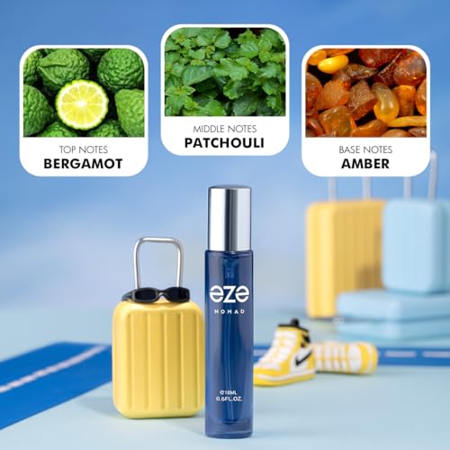 Image of Eze Perfume Nomad EDP for Men | Fresh Woody Long Lasting 18ml Fragrance | Office, Daily Wear
