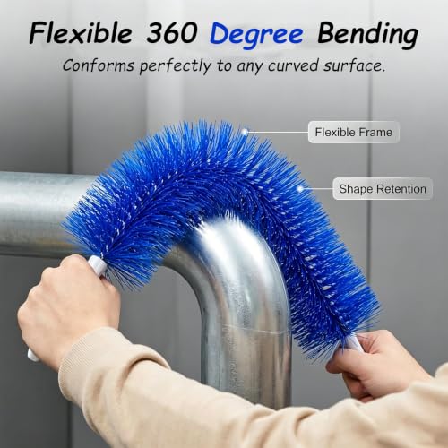 Cepillo plumero flexible de microfibra lavable para radiadores 5