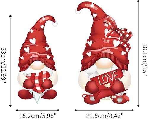 Miniatura 6 de Ochine Letreros de patio para decoración del día de San Valentín oso de amor gnomos corazón césped patio letreros con estacas para decoración de San