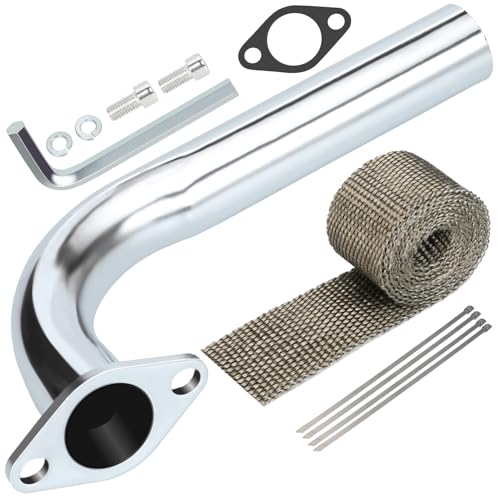 YOXUFA Pot d'échappement haute performance pour Predator 301cc 8hp 420cc 13hp GX240 270 390 Mini Bike Go Kart Chariot de golf, bateaux de course, tondeuse OHV...