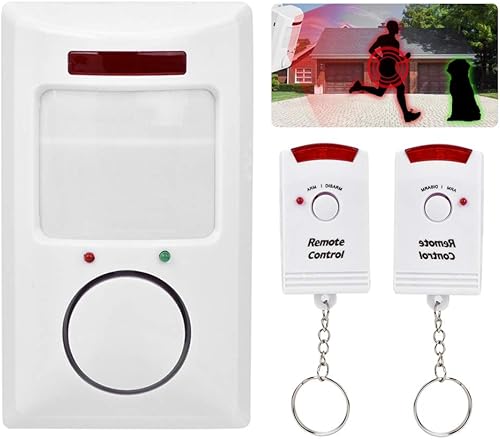 Sistema de alarma, alarma de entrada de seguridad para el hogar, detector de alarma con sensor de movimiento PIR, sensores infrarrojos de 105 dB,