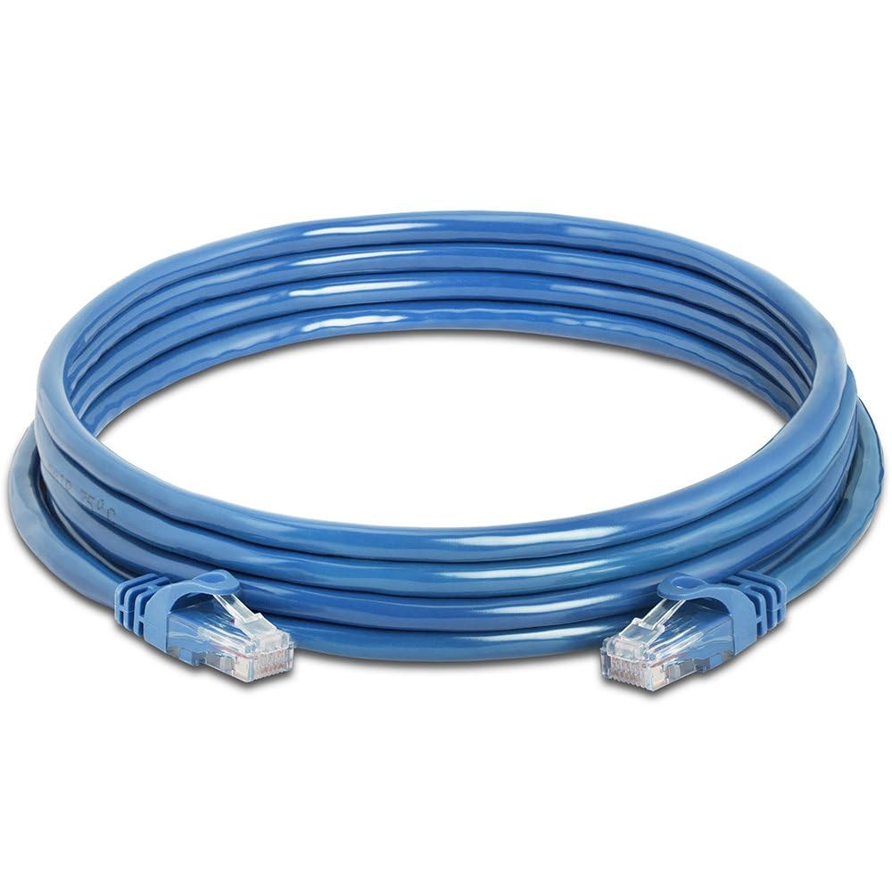 Cmple Cavo Ethernet Cat6, 10 Gbps, cavo di rete per computer con connettori RJ45 placcati oro, cavo LAN Ethernet Cat6 da 550 MHz, supporta standard Cat6, Cat5e, Cat5, 3 m, blu