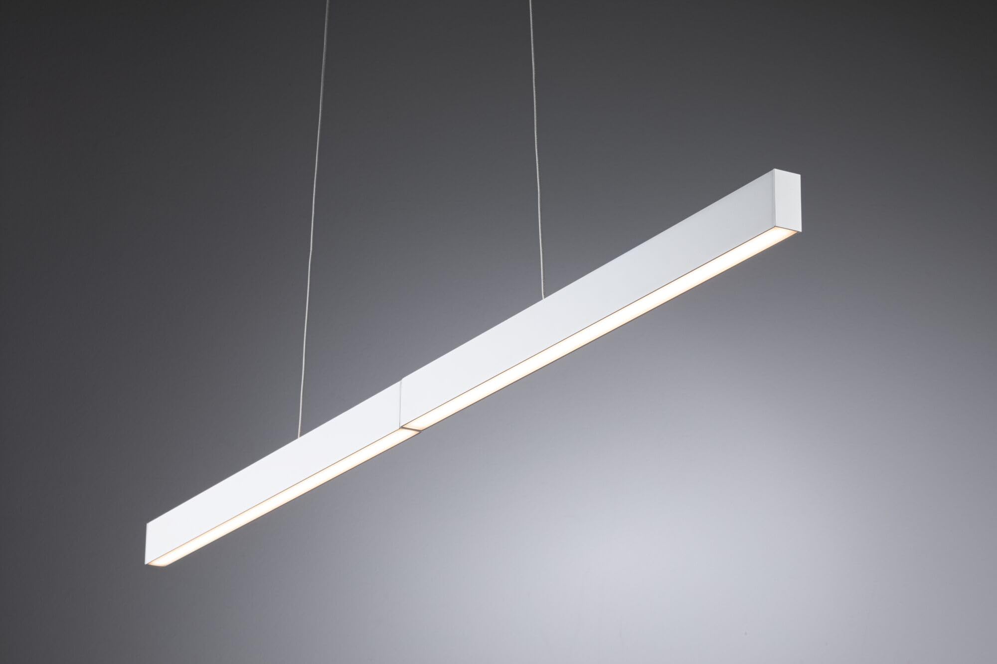 Paulmann 79889 Luminaria colgante LED Aptare, incl. 1x18/1x18W, reg., lámpara de techo, blanco mate, mateado, lámpara colgante, metal, péndulo, 2700K