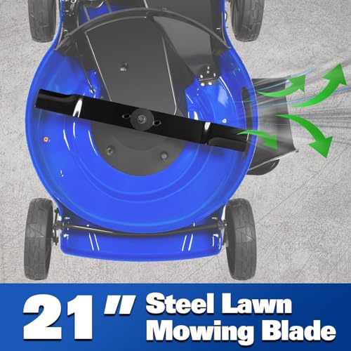 Image of BILT HARD 21 inch Self Propelled Gas Lawn Mower - Powered by a 201cc 4-Cycle OHV Engine, 3-in-1 Functions (Bagging, Mulching & Side Discharge), 8-Position Cutting Height Adjustment, and Easy Start.