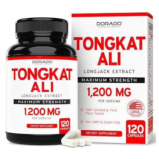 Tongkat Ali Extract (Longjack) Eurycoma Longifolia, 1200mg per Serving, (120 Capsules) - Indonesian Ginseng - Third Party Tested - Stamina, Drive, Athletic Performance & Muscle Mass - Non-GMO