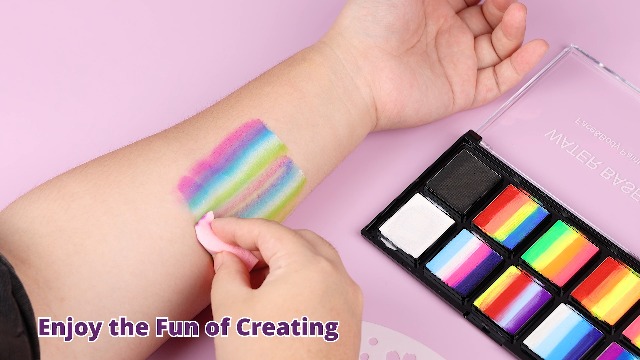 Amazon.com : Janolia Rainbow Face Paint Kit - UV Fluorescent Split