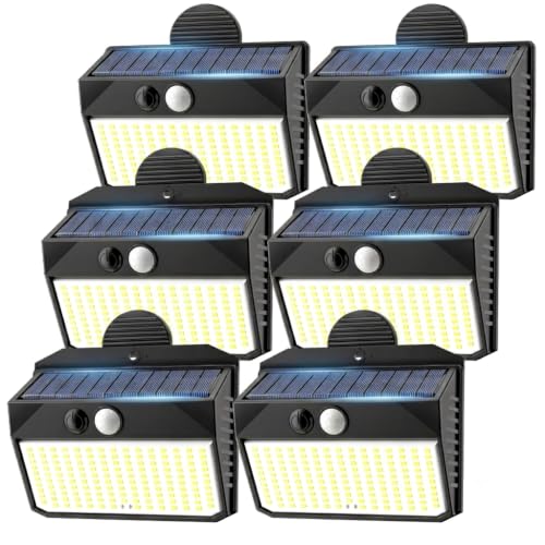 SEZAC Solar Lights Outdoor - 150 LED, 6 Pack with...