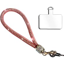 Hands Free Detachable Cell Phone Lanyard,Lanyard with Tether Tab,rhinestone Phone Wrist Strap,Keychain Wristlet Charm