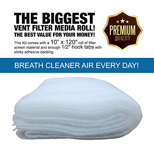 Air Vent Filters Kit, 120"X 10" Cut to Fit Vent Filters for Home and