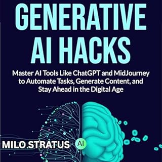 Generative AI Hacks Audiolibro Por Milo Stratus arte de portada