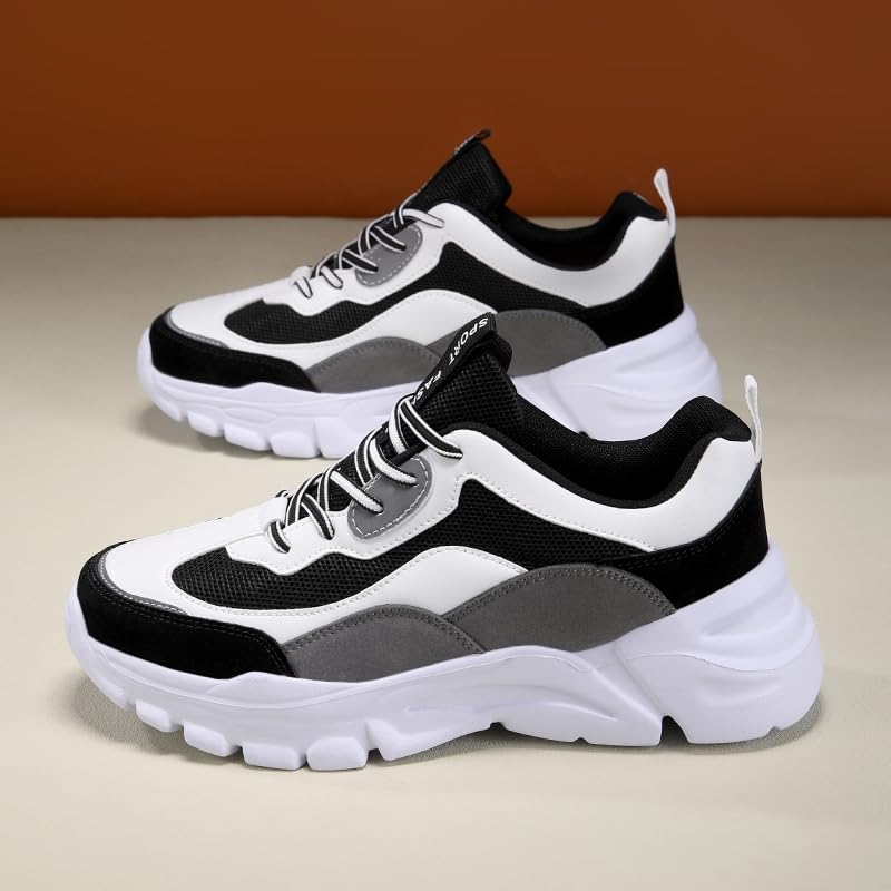 Women's Lace-Up Thick-Soled Lightweight Casual Shoes with Leather Upper and Breathable Sneakers Suitable for Daily Wear, Walking and Running4