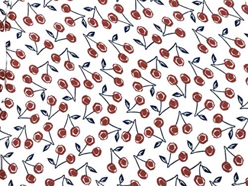 Acme Fabs Cotton Crinkle Crape Cherry Print 42"-picture-48