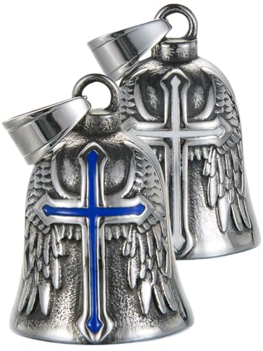 Image of Motorcycle Bell Guardian Angel Charm - Weather-resistant Good Luck Gremlin Bells With Gift Box, Legend Card, Keychain