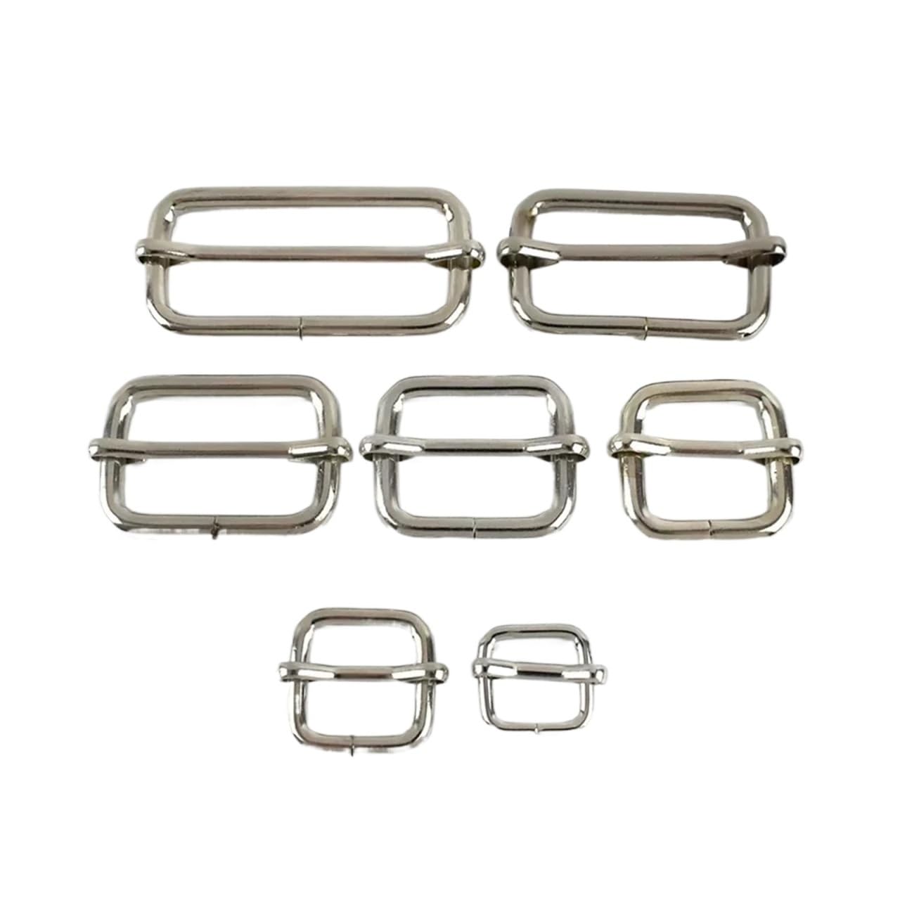 Hebillas Metalicas 50 Piezas De Hebillas Metal For Cinturón, For Bolso, Correa Mano, Hebilla Pasador, Cierre Tres Deslizamientos, Presillas Ajuste