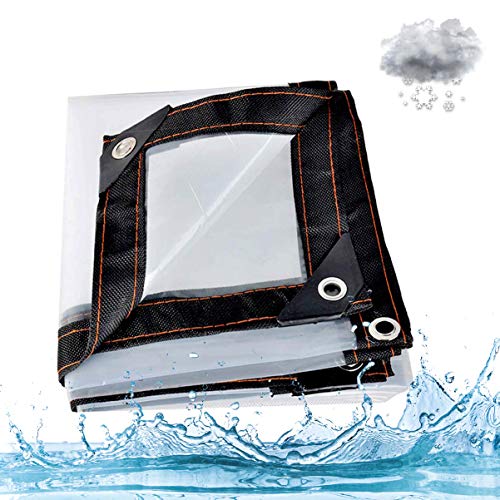 Preisvergleich Produktbild YJHH wasserdichte Transparente Plane Mit Ösen Vordächer Und Planen Strapazierfähige Transparente Wetterfeste Plane Faltbar Pflanzendach Regenschutz Seil Enthalten,3mX4m / 10x13ft
