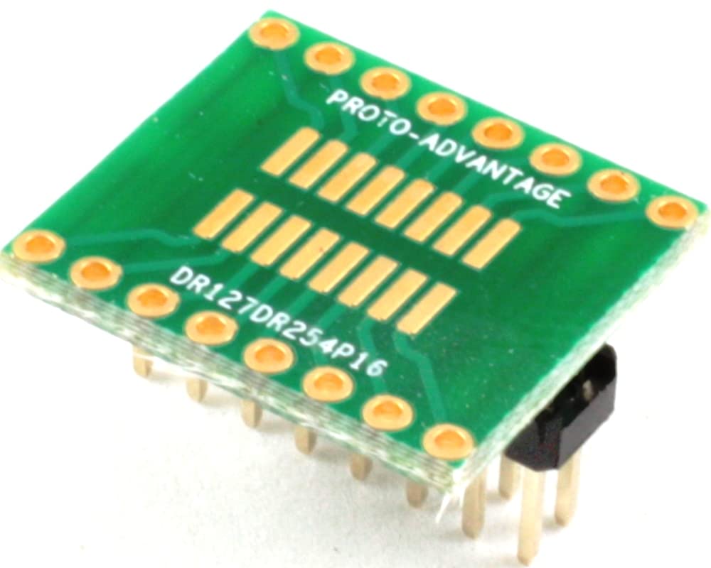 Adaptateur double rangée 16 broches Proto-Advantage pas 1,27 mm vers 2,54 mm pour prototypage