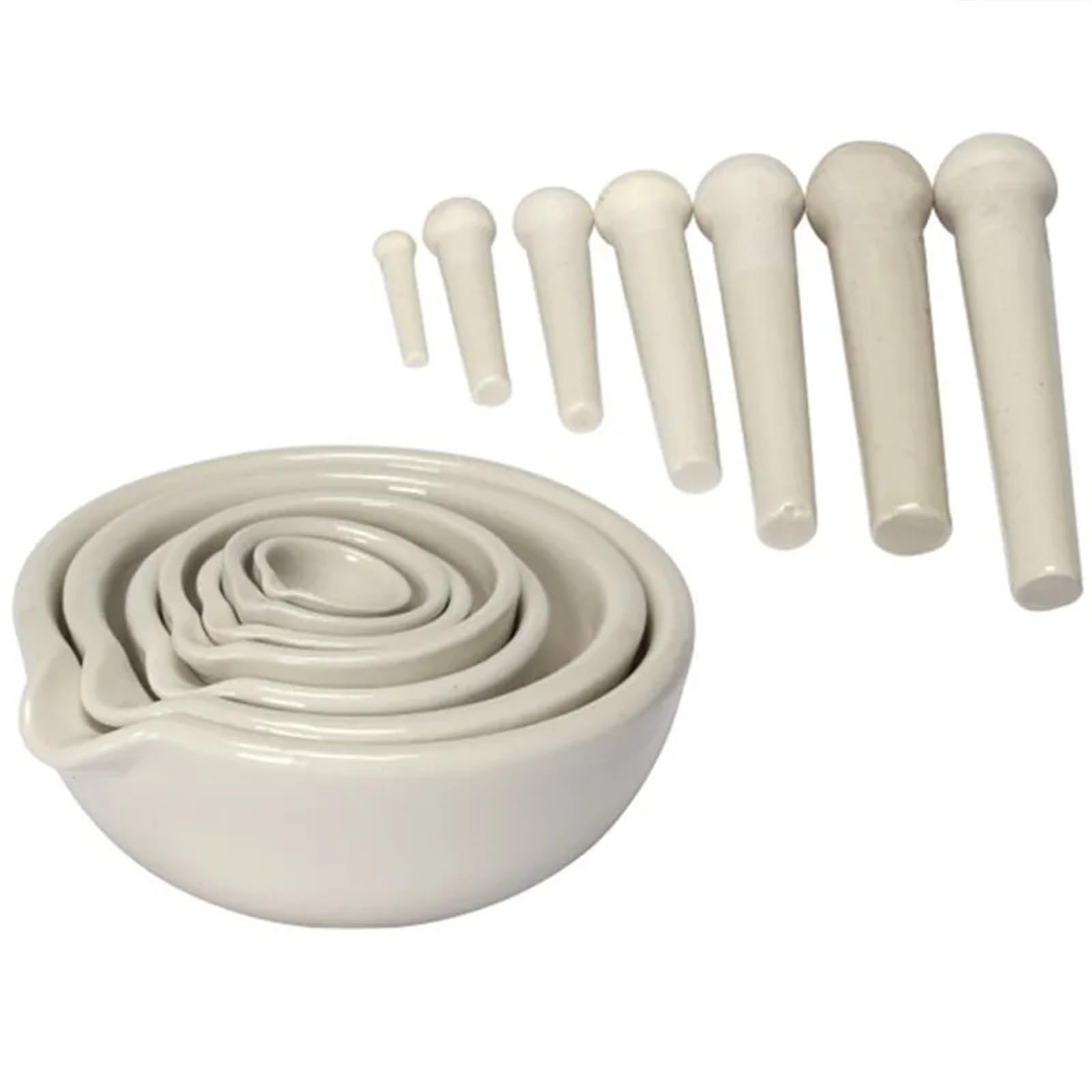 Set di mortaio e pestello in porcellana da 1 pezzo for schiacciare macinare specie erbe o altre sostanze morbide, strumenti utili for il laboratorio la farmacia Mortaio Con Pestello(160mm)