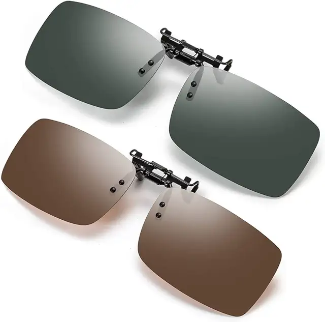 Clip Sunglasses 2Pcs Over Prescription Glasses Unisex Polarized UV400