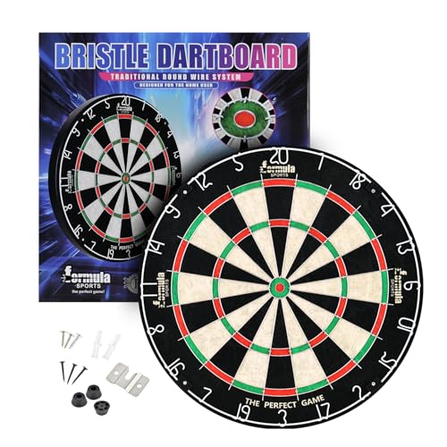 Dartboard Professional Bristle with 12 Steel Tip Darts (Darts Not Included Standard)