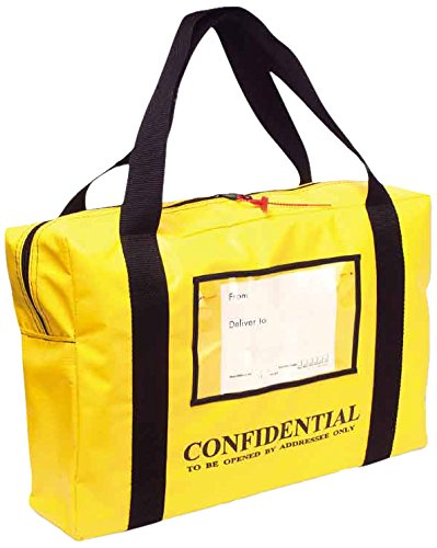 PDC Healthcare CC-005YB Confidential Film Carrier with Handles, Accommodates X-Rays, Nylon Zipper, 4" Expansion, 22" x 17", Yellow (Pack of 5)