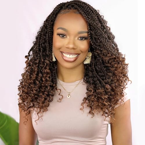 Goddess Box Braids Crochet Hair for Woman 12 Inch...