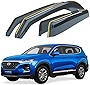 Goodyear Shatterproof in-Channel Window Deflectors for Hyundai Santa Fe 2019-2023, Rain Guards, Window Visors for Cars, Vent Deflector, Car Accessories, 4 pcs - GY003458LP