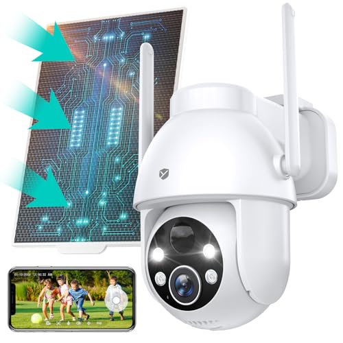 Amazon.co.jp: Yesiview 防犯カメラ 屋外 ソーラー 5MP画素 360°全方位