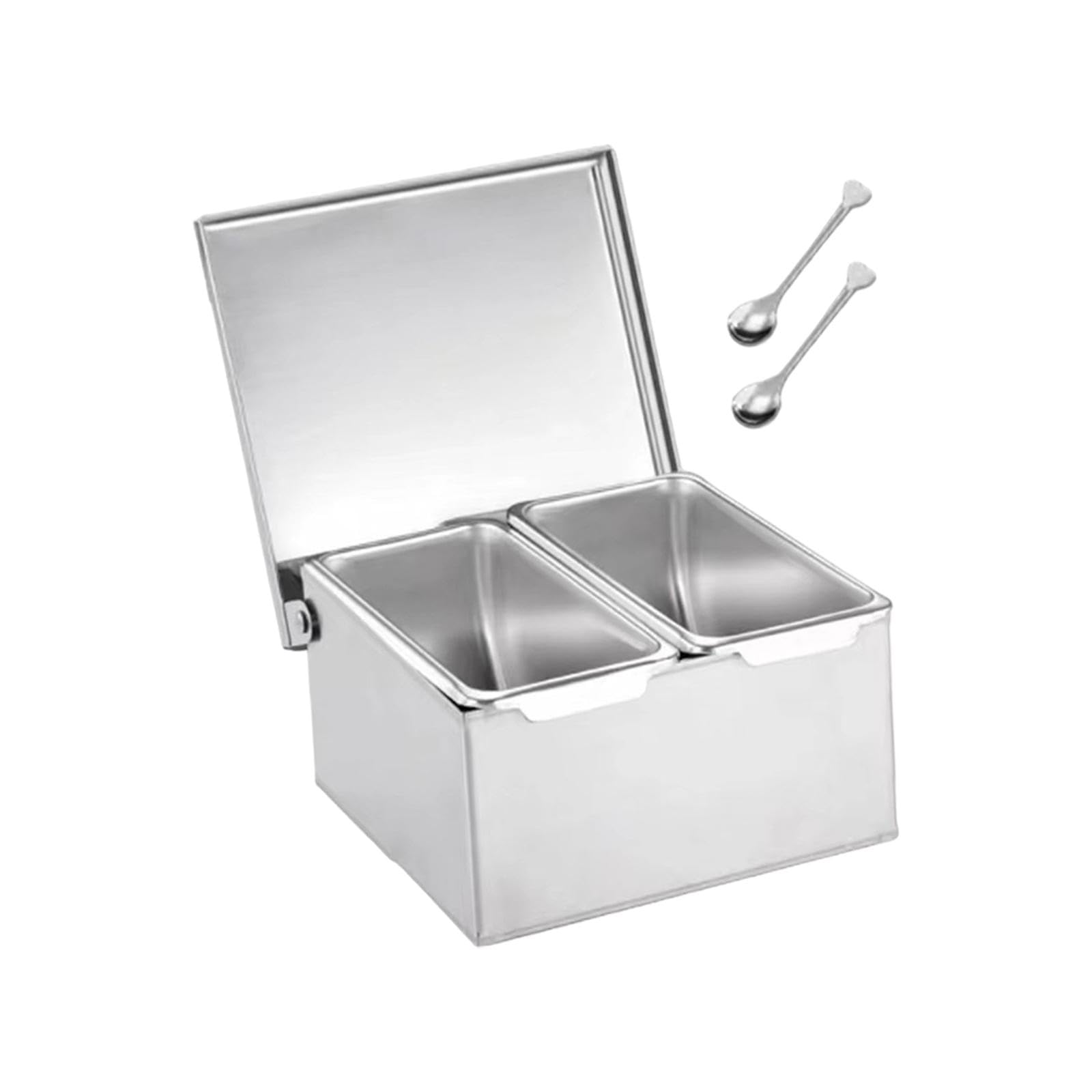 Boîte à épices Amovible, Pot à Condiments, Ustensile de Cuisine, Boîte de Rangement pour épices, Pot à épices pour La Maison et Le Restaurant, 2 grilles