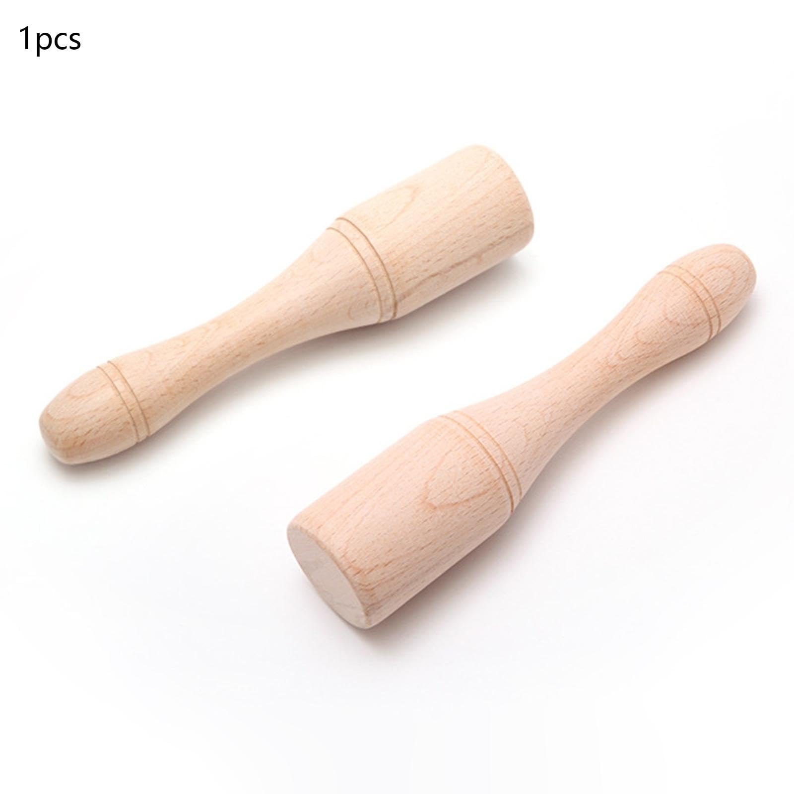 KLKCMS Wooden Mallet, Ice Hammer, Damage Free Striking Carpenter Hand Tool for Woodworking, Wood Carving, Leather Work 3