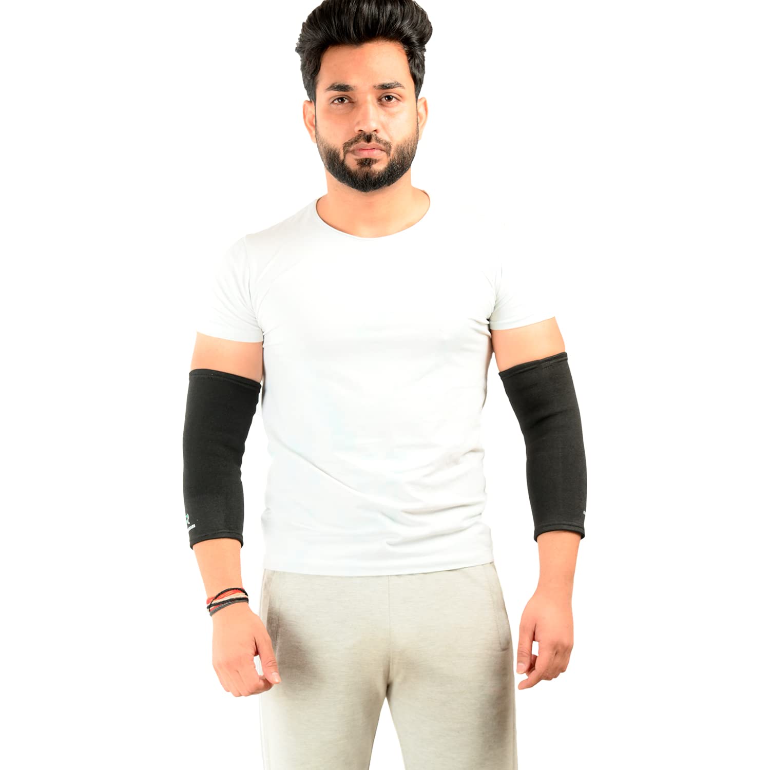 K SQUARIANS Elbow Support for Gym | Elbow Band for Pain Relief | Elbow Brace for Cricket/Athletics/Basketball/Volleyball| Elbow Sleeves/Guard/Cap/arm band for Men & Women | Medium Size Black Fits 10 - 12 Inches (B0CW1MZBTN) Amazon Price History, Amazon Price Tracker