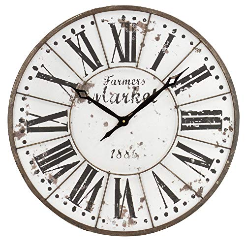 Aspire Monroy Rustic Farmhouse Wall Clock, Brown #TOP19