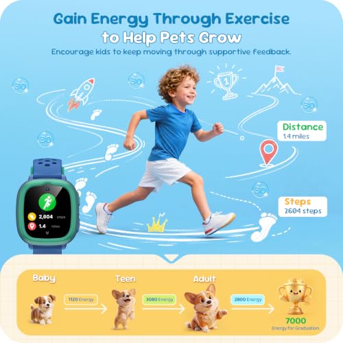 Colorful Kids Smart Watch with 2 bands & bezels - image 2