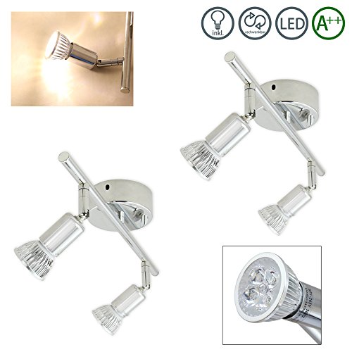 Barras de focos gu10 4w lámpara de techo ajustable de 2 maneras para sala -bar Fácil de montar IP44