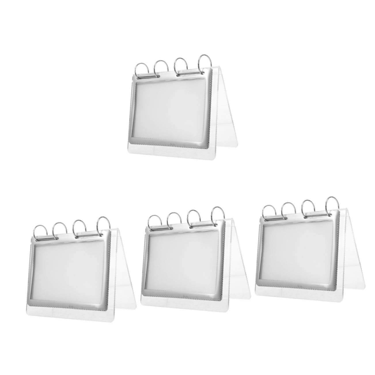 VILLCASE 4piezas Soporte De Exhibición Vertical Para Menús y Carteles Diseño Transparente y Estable Para Mesas Para Restaurantes y