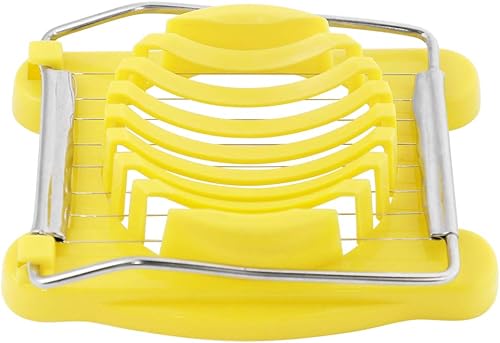 Rebanadora de huevos de plástico resistente con alambres de acero inoxidable, multiusos, cortador de ensalada de huevos hervidos, herramientas de